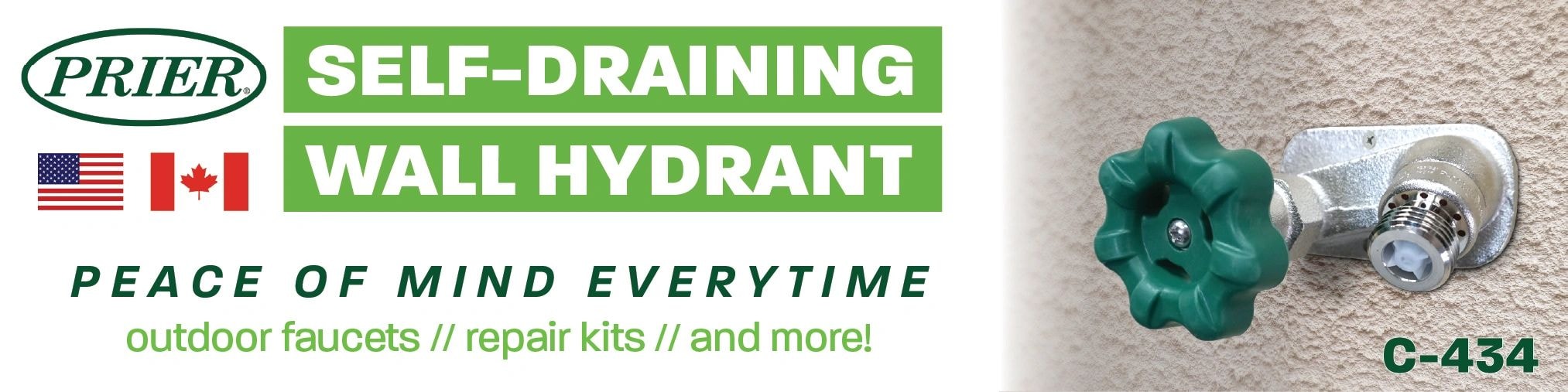Prier self-draining wall hydrant — Peace of mind every time